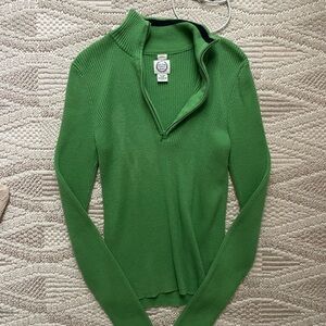 Polo Ralph Lauren green quarter zip sweater
